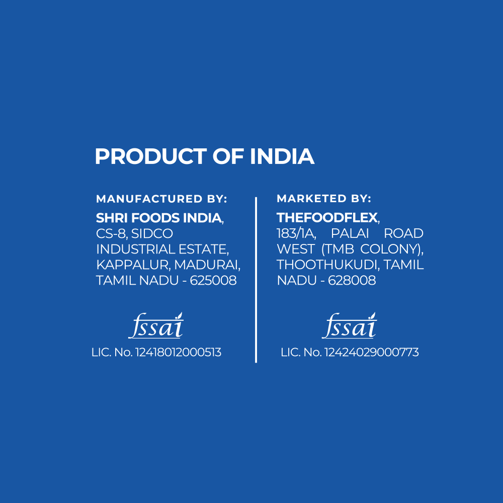 Product of India label showing manufacturing and marketing details for Magic Masala Millet Chips